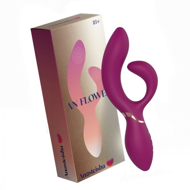 vibratorkrolikanflowersilikonfioletovyy197sm