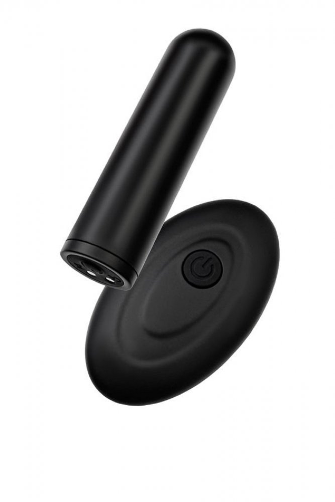 Вибропуля RealStick Caliber черная с пультом